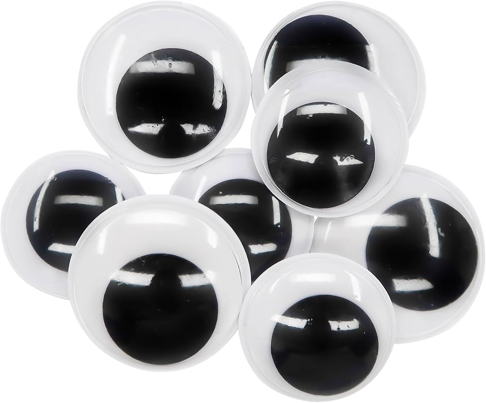 TOAOB 8pcs Large Googly Eyes 40mm 50mm Self Adhesive Craft Wobbly Eye