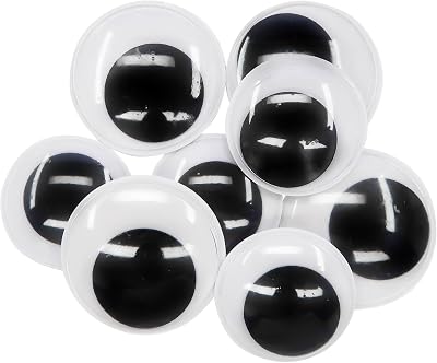 TOAOB 8pcs Large Googly Eyes 40mm 50mm Self Adhesive Craft Wobbly Eye