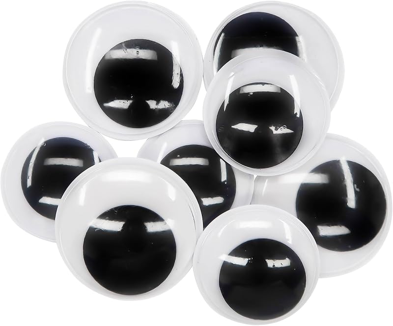 TOAOB 8pcs Large Googly Eyes 40mm 50mm Self Adhesive Craft Wobbly Eye