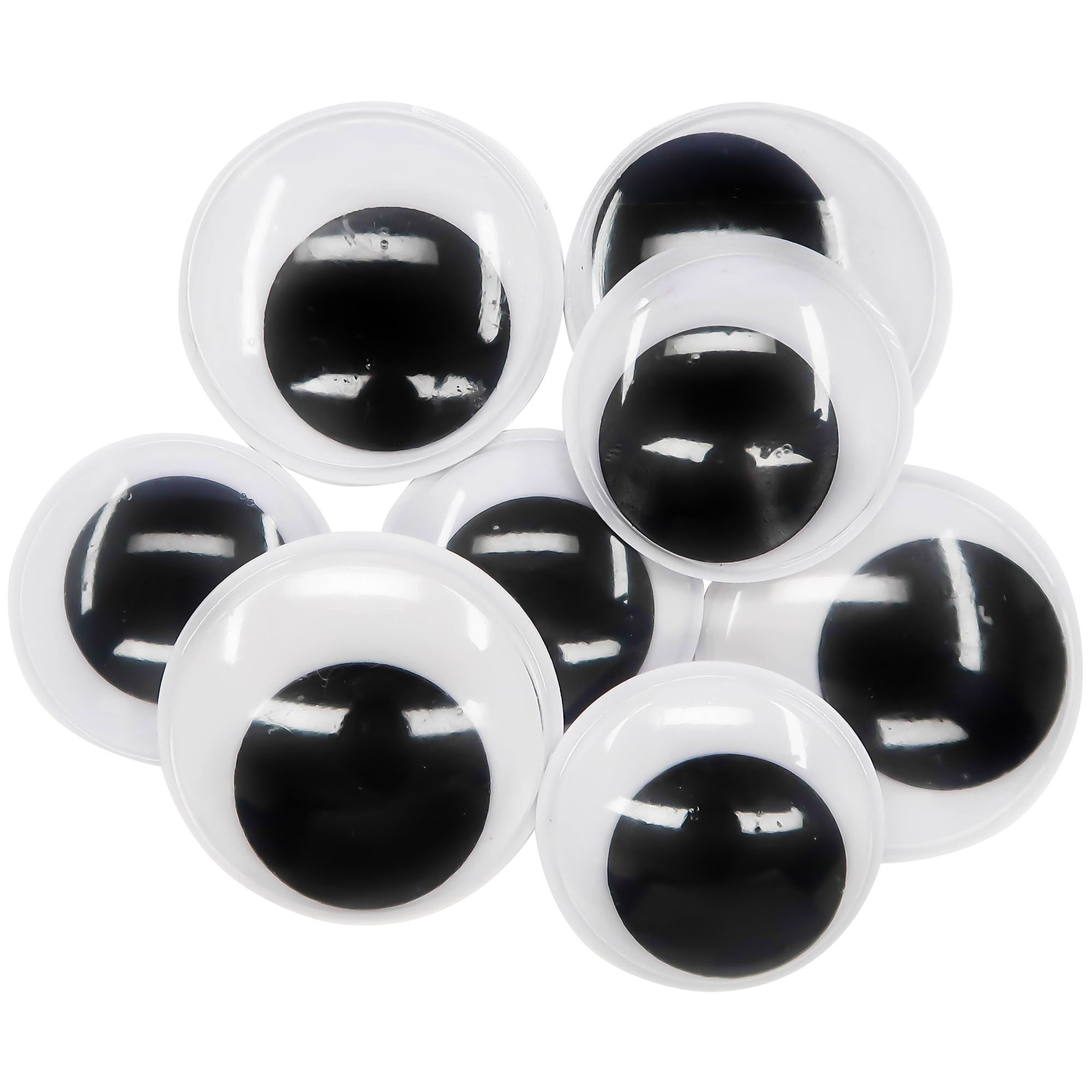 TOAOB 8pcs Large Googly Eyes Self Adhesive 40mm 50mm Sticky on Eyes Round Black White Plastic Craft Wobbly Eye for DIY Scrapbooking Crafts