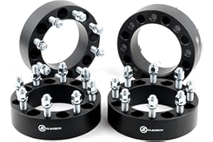 VLAOSCHI Black Forged 8x6.5 to 8x170 Wheel Adapters 2 Inch with 9/16" Studs Compatible with Dodge F-or-d 8 Lug for 1994-2010 RAM-2500 3500 | 1975-1997 F250 F350 (Must be with 9/16" Lugs) - Pack of 4