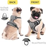 HEELE Dog Harness Medium No Pull Reflective Padded Vest Grey M view 4