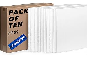 SPEEDYORDERS White Foam Board with Adhesive One Side 3/16” Thickness - White Foam Core Board - Foam Poster Board - Foam Adhesive Signboards for Craft School Art DIY - Pack of 10 Sheets 12x12