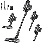 Eureka ReactiSense 350W Anti-Tangle Cordless Stick Vacuum, NEC440BK | Floor Sense + React, Up to 60-Min, Lightweight, Anti-Al