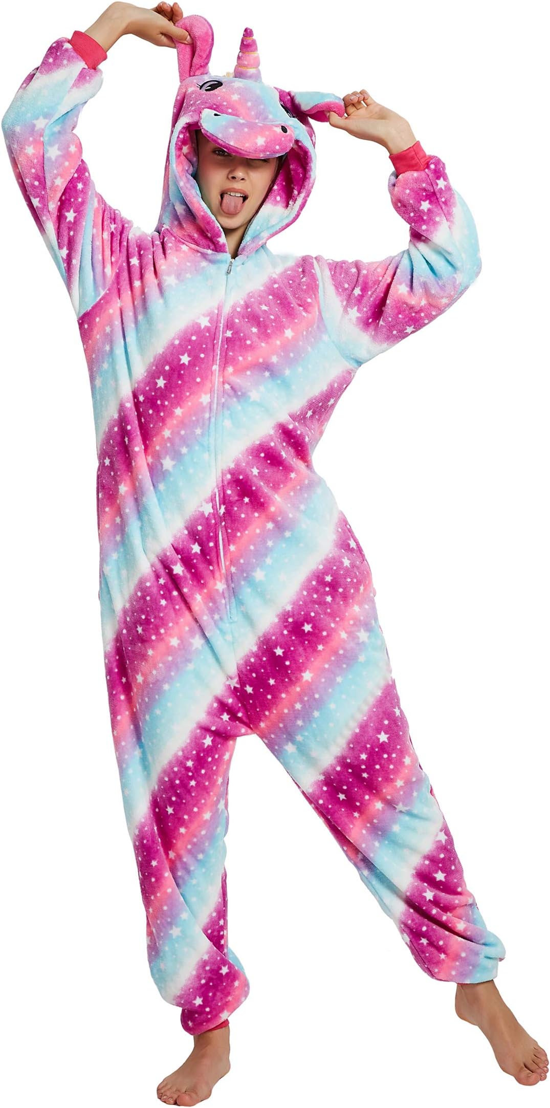Unicorn Halloween Pajamas Homewear Onepiece Cosplay Costume Loungewear