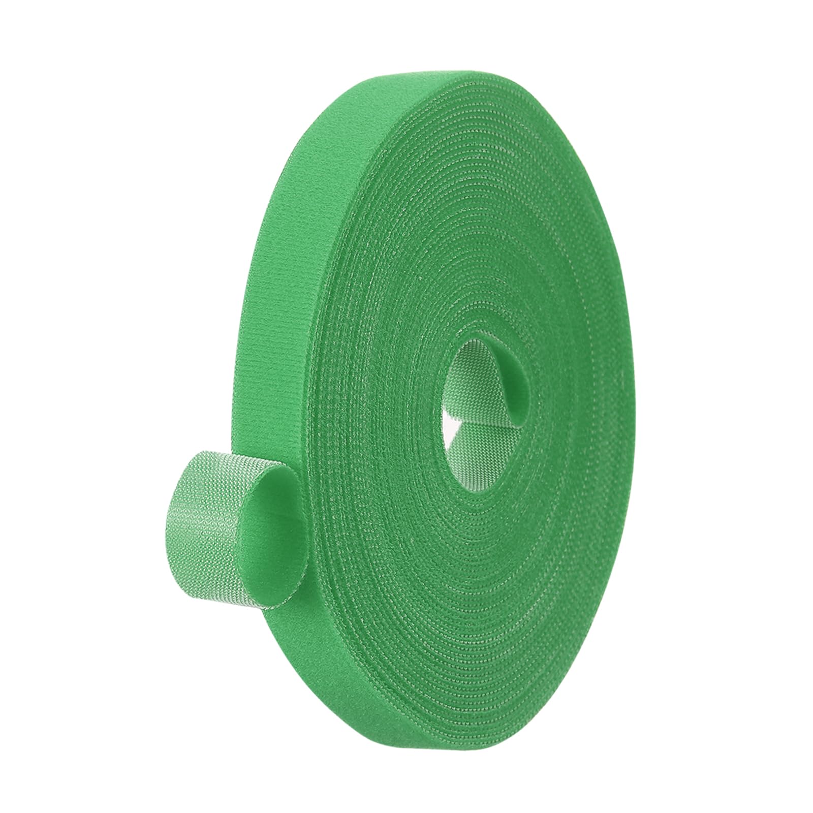 PATIKIL 0.6IN x 33FT Hook and Loop Tape, Double-Sided Nylon Strips Reusable Cable Ties Roll Multi-Purpose Cord Management Tape Wrap Fastener for Home Office, Green