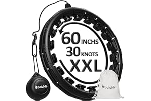 SOLULIFE Experience Fitness Excellence with Our Infinity Hoop Plus Size – Weighted Hula Hoop for Weight Loss – Hula Hoop Exercise Ring with ABS and Quality Wheels – for All The Sizes and Levels