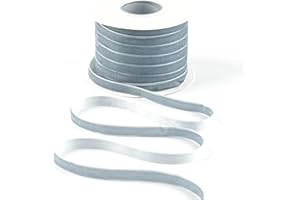 DINDOSAL Dusty Blue Velvet Ribbon 3/8 Inch Single Face Thin Antique Blue Velvet Ribbon for Gift Wrapping, Christmas Decorations, Wedding, Hair Bows, Choker, Cafts, 25 Yards