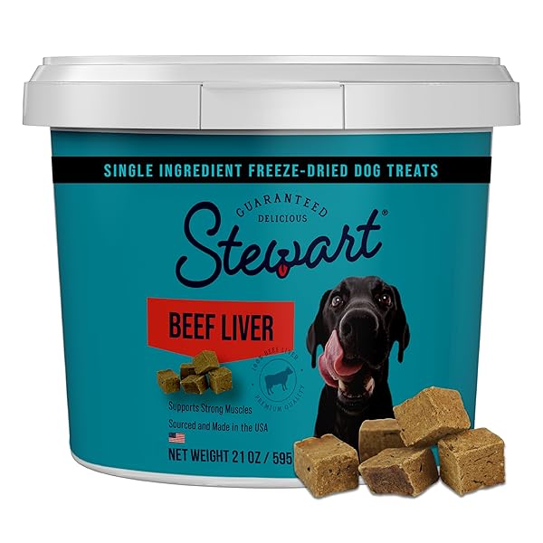 STEWART 100% BEEF LIVER DOG TREATS, 21 OZ...