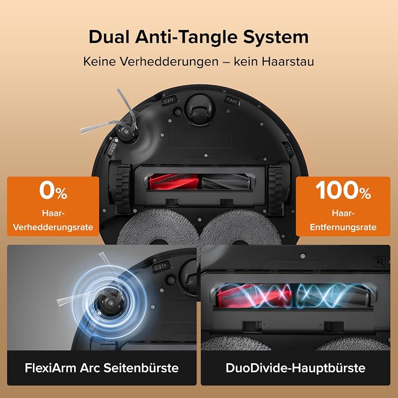 Qrevo Edge 2 Saugroboter mit Wischfunktion, 25.000Pa Saugkraft
