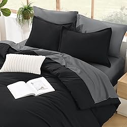 Litanika Comforter Queen Size Set Black Grey - 7