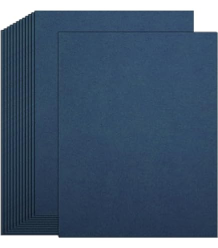 Amazon.com: 25 Sheets Navy Blue Cardstock Paper | 300gsm/110lb