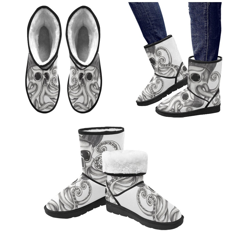  Interestprint Winter Boots Octopus Skull Unique