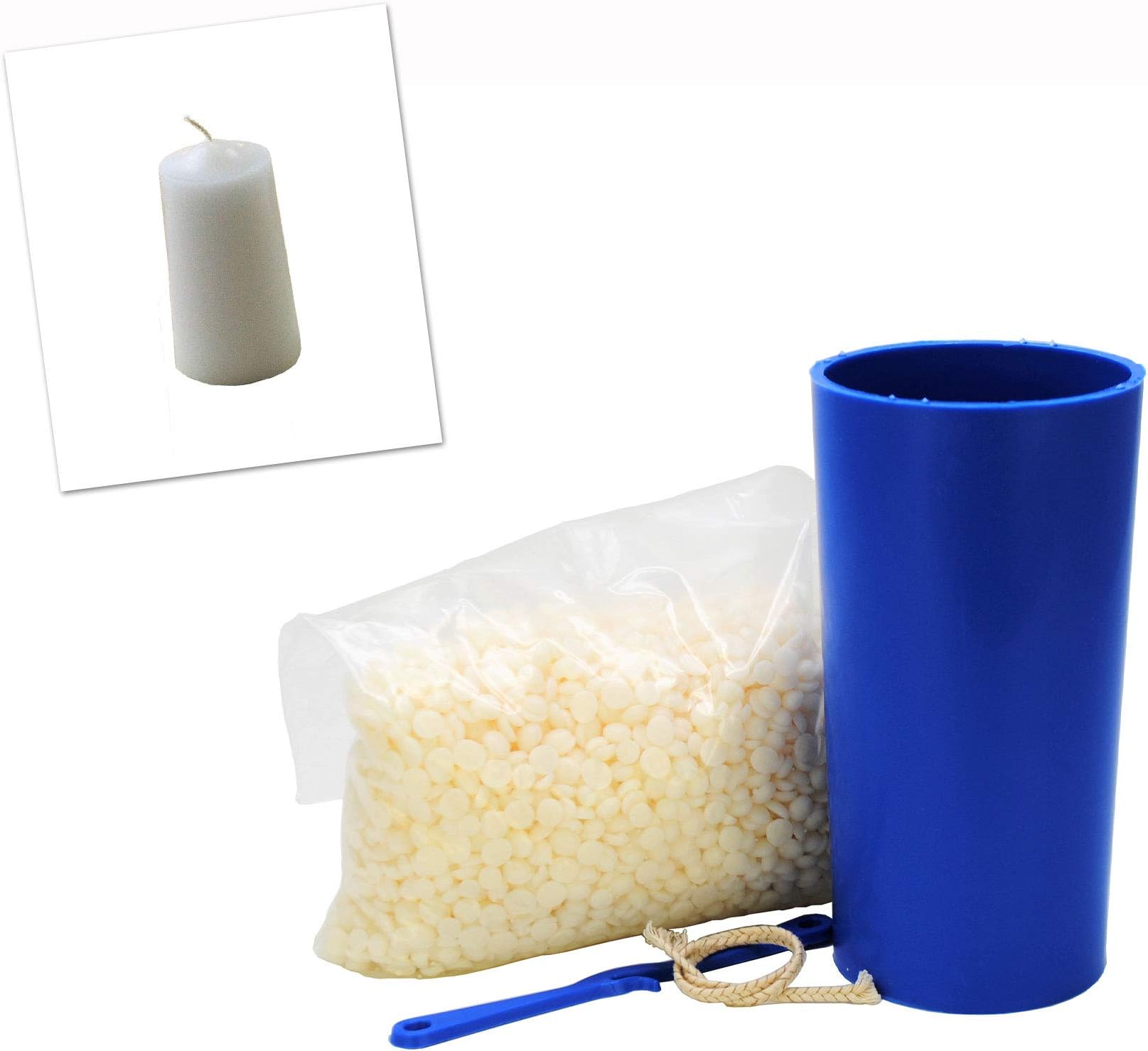 Proops Pillar Shaped 4 1/2" Candle Making Set, 1x Mould, 240g Kerawax 4105 Paraffin Wax, Wick Holder & 20cm Wick (S7819). Free UK Postage