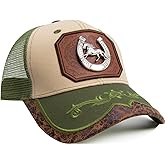 URAMAN Men Women Cowboy Trucker Hat Trendy Vintage Western Hat Adjustable for All Seasons Stylish and Daily Wear