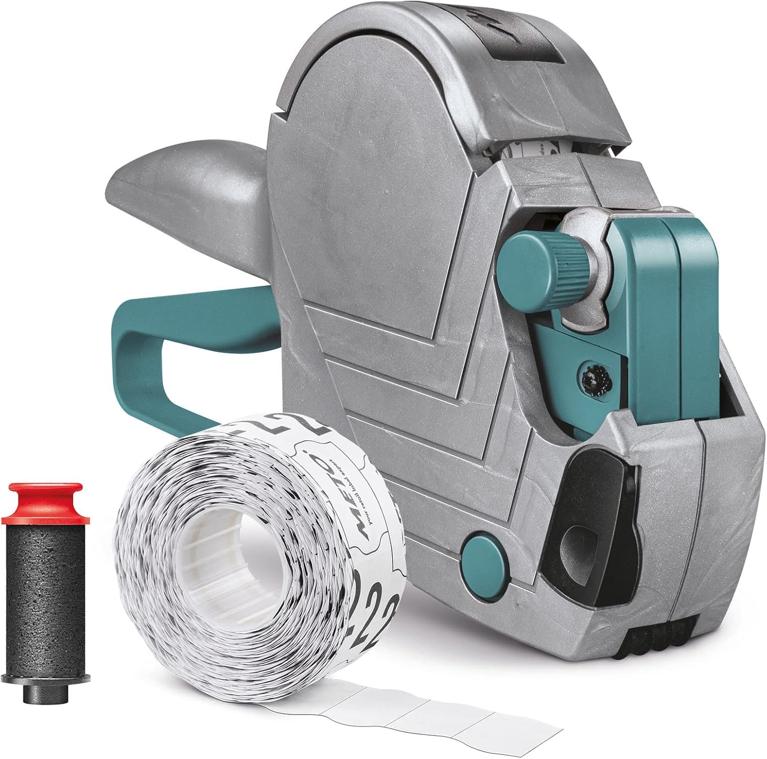 Meto Basic S Price Gun Set - Price, Date, Best-Before Date (Single-line, 8 Digits for 22×12 mm Labels, 1 × Date Gun Ready to use)