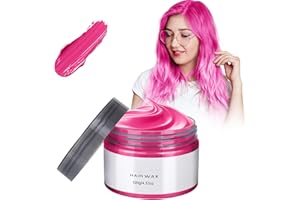 JEBOUSIKE Temporary Hair Color Dye Wax for Kids & Adults, Washable Treatment with All Day Hold Thanksgiving Christmas Party Hair Makeup for Boys Girls Age 4 5 6 7 8 9 10 (Pink)