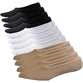 JORMATT Mens Truly No Show Socks With Non Slip Grips,Women Cotton Low Cut Socks for Loafer Sneakers Boat Shoes