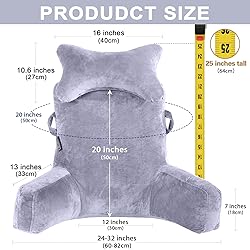 Reading Pillow-Bed Rest Pillow with Detachable Neck