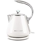 Elite Gourmet EKT-1203W 1350W Double Wall Insulated Cool Touch Electric Water Tea Kettle, BPA Free Stainless Steel Interior a