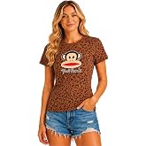 Paul Frank Womens Cotton Blend Short Sleeve Graphic Baby Tee | Soft Stretch Knit, Fitted Crop, Breathable Comfort, Fade-resistant Print, Easy Care Wash