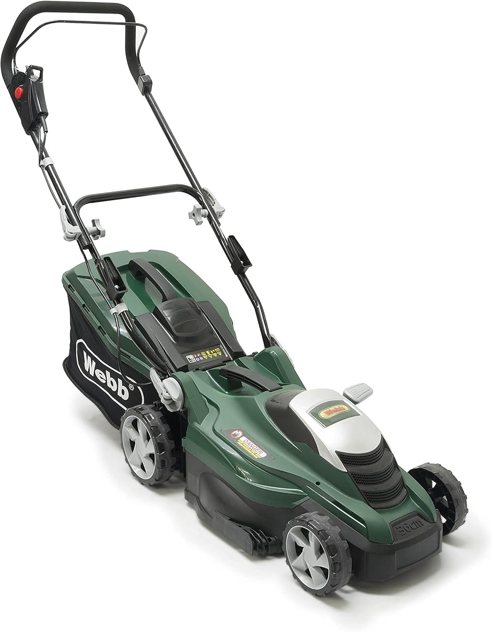 Webb Classic WEER36 Electric Rotary Lawn Mower 36cm 5 Heights 45L Bag