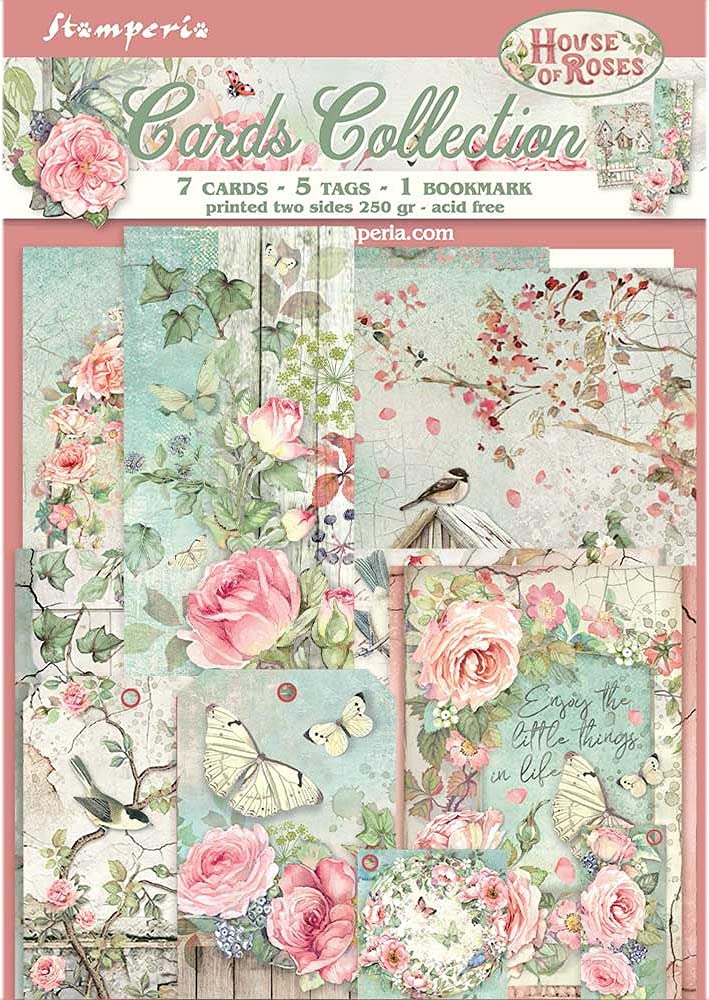 Stamperia International Cards Collection-House of Roses, Various, Mixed