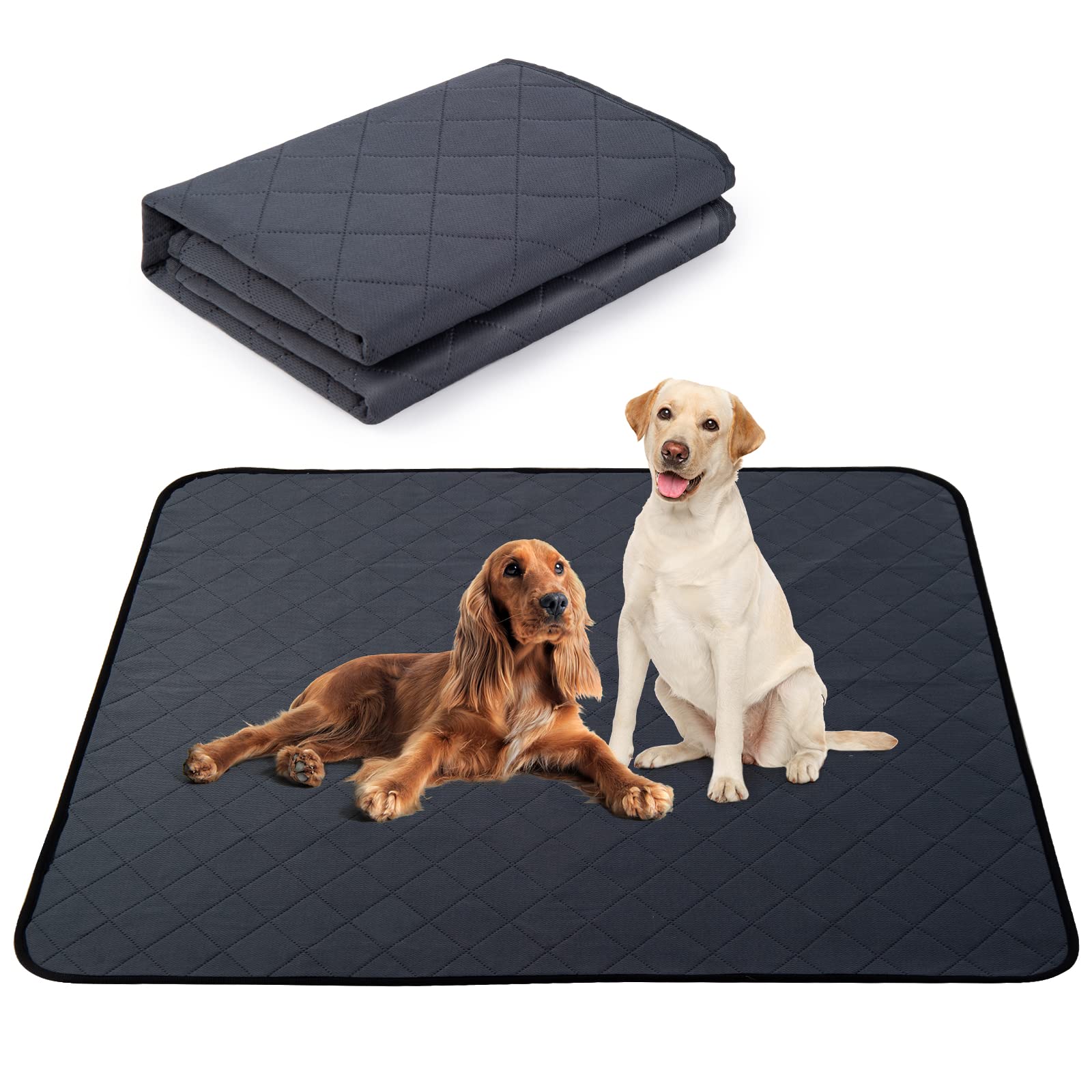 Large Puppy Training Pads (150x150cm) 1Pack Washable Reusable Dog Pee Pads Machine Washable Pee Pads for Dogs Super Absorbency Pet incontinence pads (1 Pack 60*60inc)