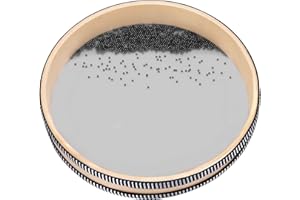 Hofeztey Ocean Drum, 10" Sea Wave Drum for Meditation & Relaxation, Natural Color Rain Drumfor Stress Relief, Musical Sound H