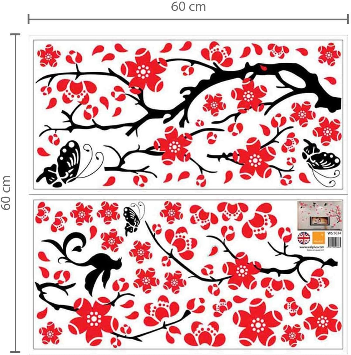WALPLUS Removable Wall Stickers for Kids Nursery Bedroom Decor, Baby Room, Playroom - Peel & Stick Animal, Flower, Princess Wall Decals - Image 4