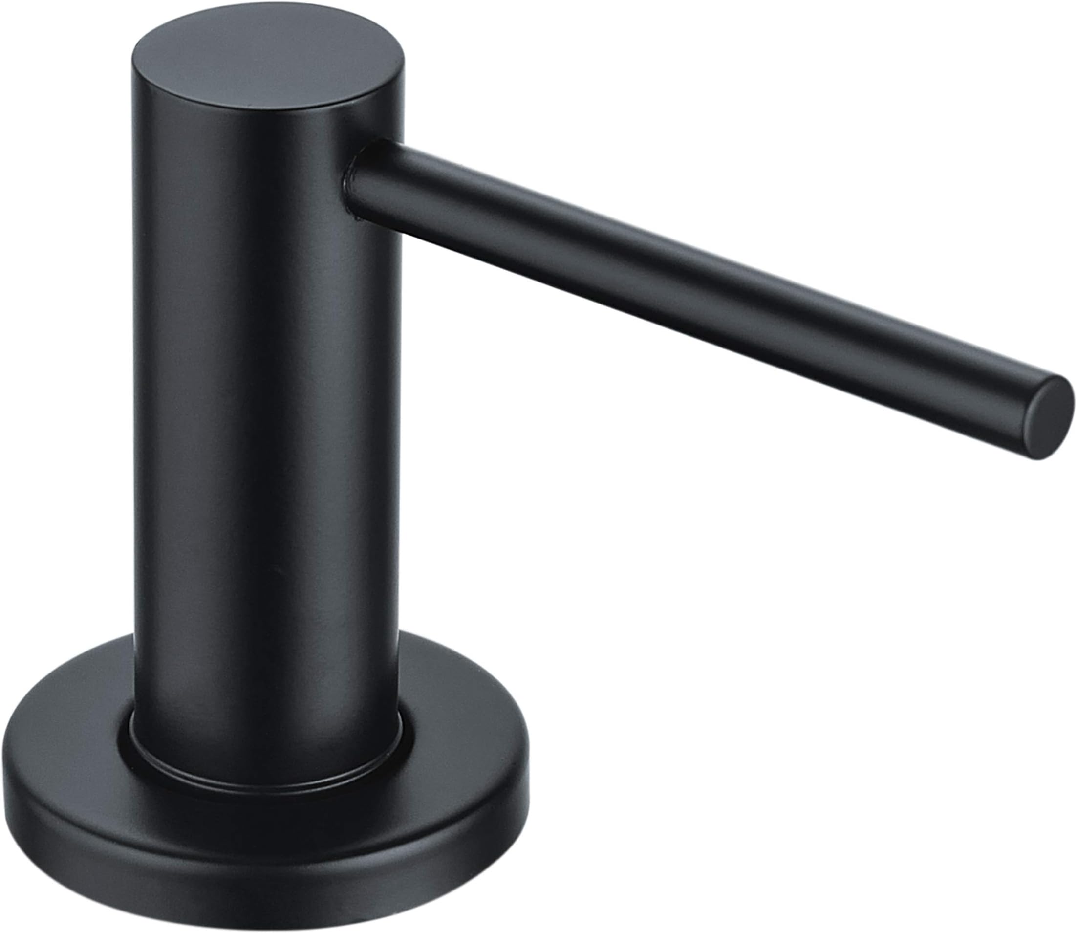 Matte Black Built In Kitchen Sink Soap and Lotion Dispenser 17oz Peppermint