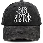 KKMKSHHG Big Sister Hats for Girls Age 3-10 Years Old, Funny Adjustable Embroidered Cotton New Big Sister Baseball Cap