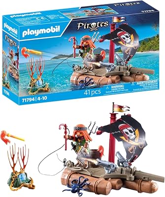 | Pirates | Schatzbergung auf Piratenfloß | Piratenspielzeug | Piratenfigur | Spielzeug für Kinder ab 4 Jahren | 71794