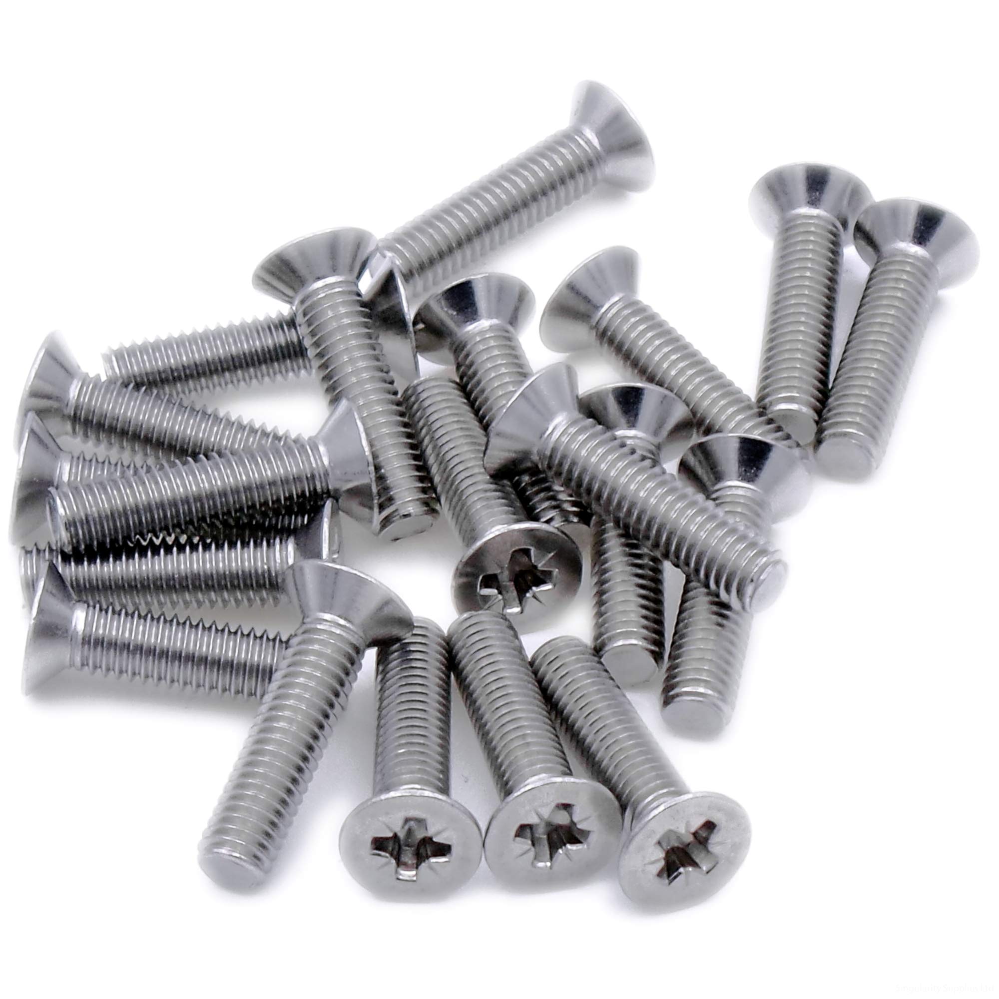M1.6 (1.6mm x 4mm) Pozi Countersunk Machine Screw (Bolt) - Stainless Steel (A2) (Pack of 20)