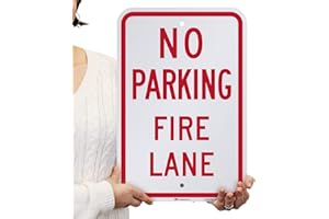 SmartSign No Parking - Fire Lane Sign | 12 x 18 Inches Engineer Grade Reflective ACM, Laminated for Protection, Rust-Free, Made in USA