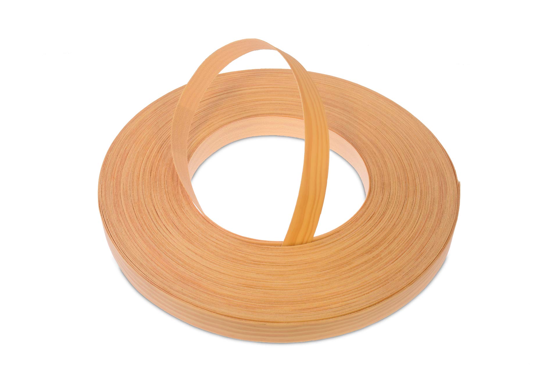 WoodPress® 22mm Real Pine Wood Pre-Glued Veneer Edging Tape – 50m Trade Roll – Iron-On Wood Application