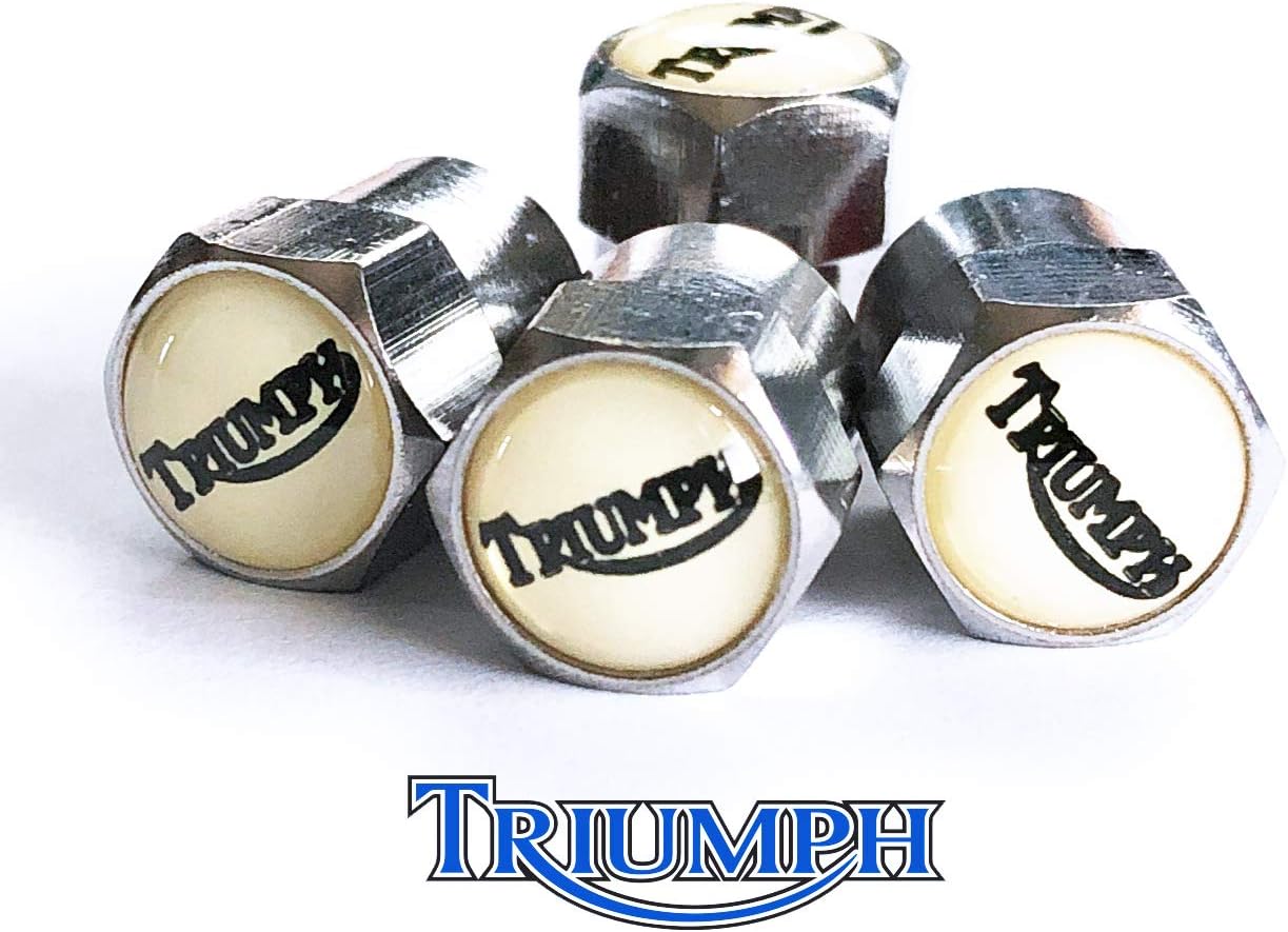 Protrex UK ® Chrome Triumph Wheel Valve Dust Caps. (W) BigaMart