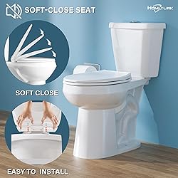 HOMLYLINK 19 Inch Compact Tall Toilet for