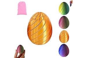 Slippery Egg Fidget, Fidget Egg Twist Toy, 3D Printed Spiral Rotation Stress Relief Egg, Smooth Twisting Desk Fidget for Adul