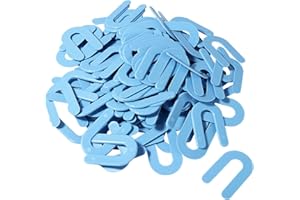 ZIQI 300 Pack Horseshoe Shims Tile Spacers, 1/16 Inch Plastic Shims Structural Horseshoe U Shape, Plastic Horseshoe Shims for Leveling (300pcs, Blue, 1/16 Inch)