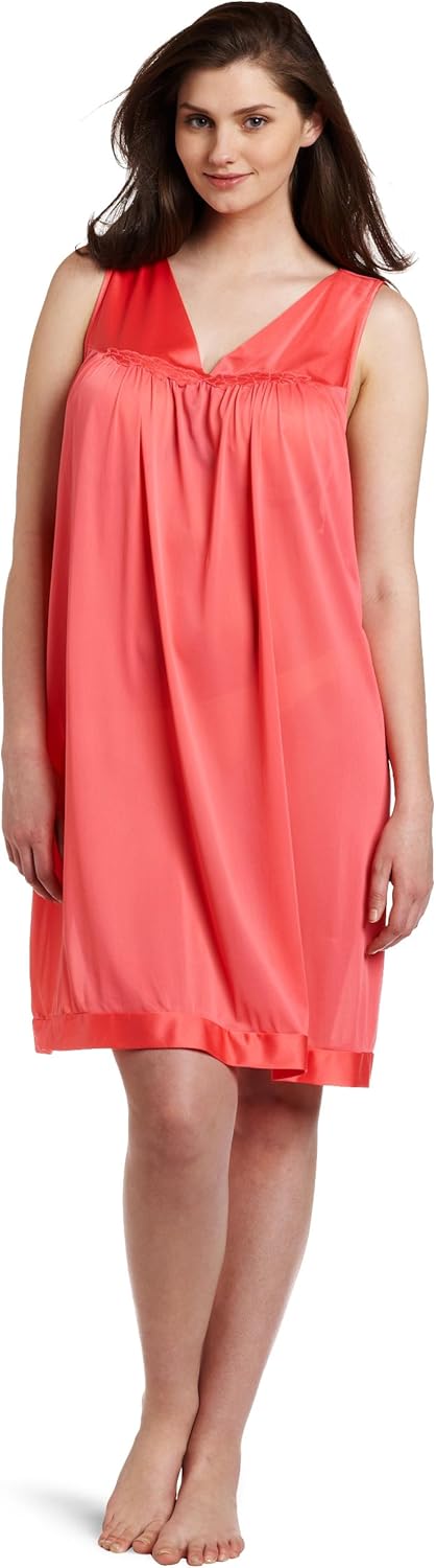 Exquisite Form Women s Plus Size Coloratura Sleepwear Short Gown 30807 