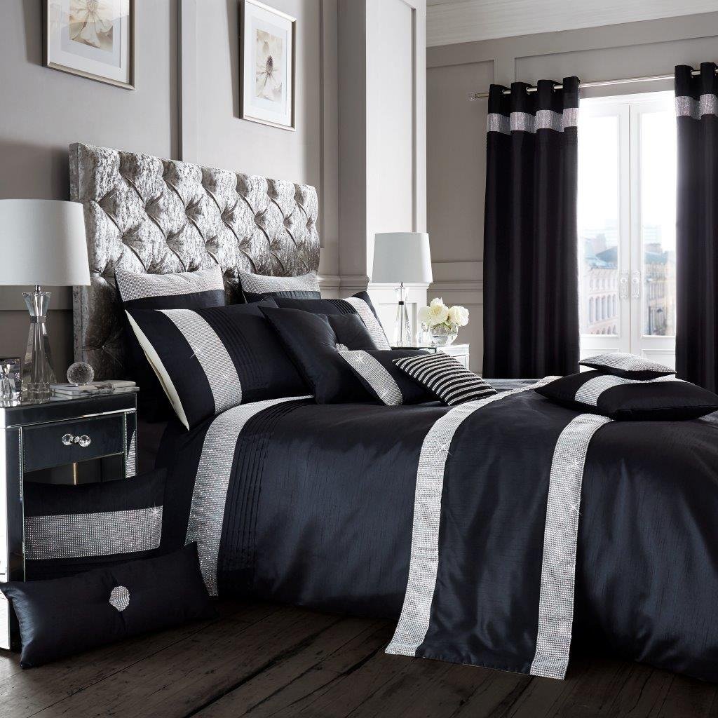 Gaveno Cavailia Luxurious and Stunning Oxy Duvet Set, Polyester, Black, King