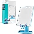 Disney Stitch Vanity Mirror with Trinket Girls Tray LED Table Mirror Touch Screen Light Make Up Gifts for Teenagers (Blue)