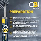 OB1 Grey Multi-Surface Sealant & Adhesive Hybrid Technology 290ml view 2