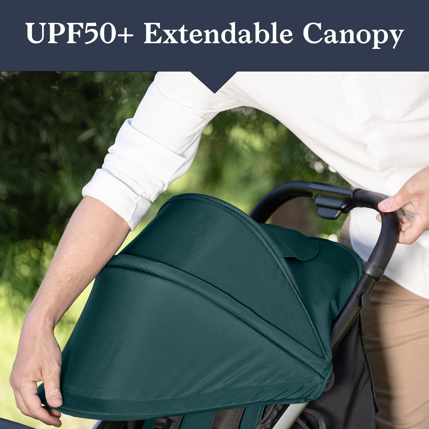 Colugo The One Stroller - Lightweight Easy Fold Compact Toddler and Baby Stroller for Travel, Large Storage Basket, One Hand Fold, Includes Raincover, Bumper Bar, Cupholder (Ponderosa Pine)