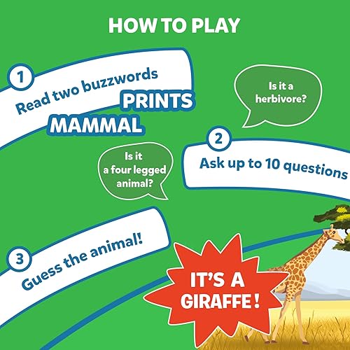 Skillmatics Guess in 10 Animal Planet, Card Game, Perfect for Boys