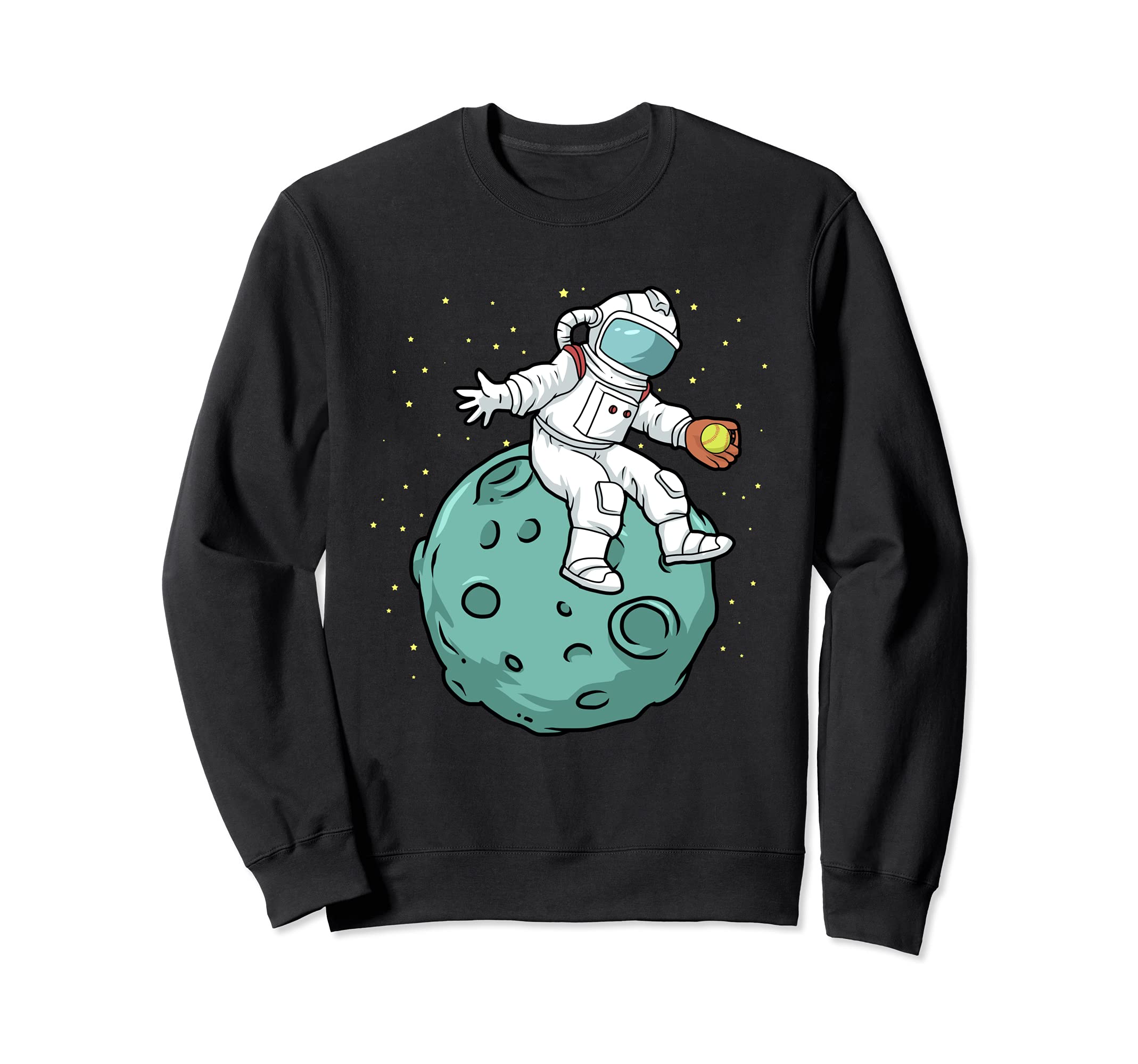 Softball Girls Softball Astronaut Women Catcher Softball Sweatshirt