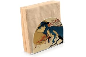 NFMILI Dinosaur Vintage Print Napkin Holder for Table Bathroom Home Decor 1 Pack 4.1x4.9x1.97 in
