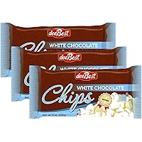 Dee Best Vegan White Chocolate Flavored Chips | Great for Baking | Non-dairy | 9oz (Pack of 3) Kosher