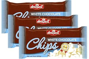 Dee Best Vegan White Chocolate Flavored Chips | Great for Baking | Non-dairy | 9oz (Pack of 3) Kosher